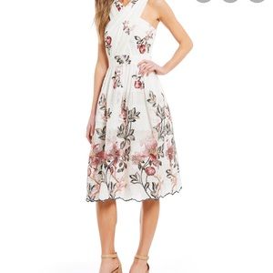 Antonio Melani floral eyelet cross neck dress